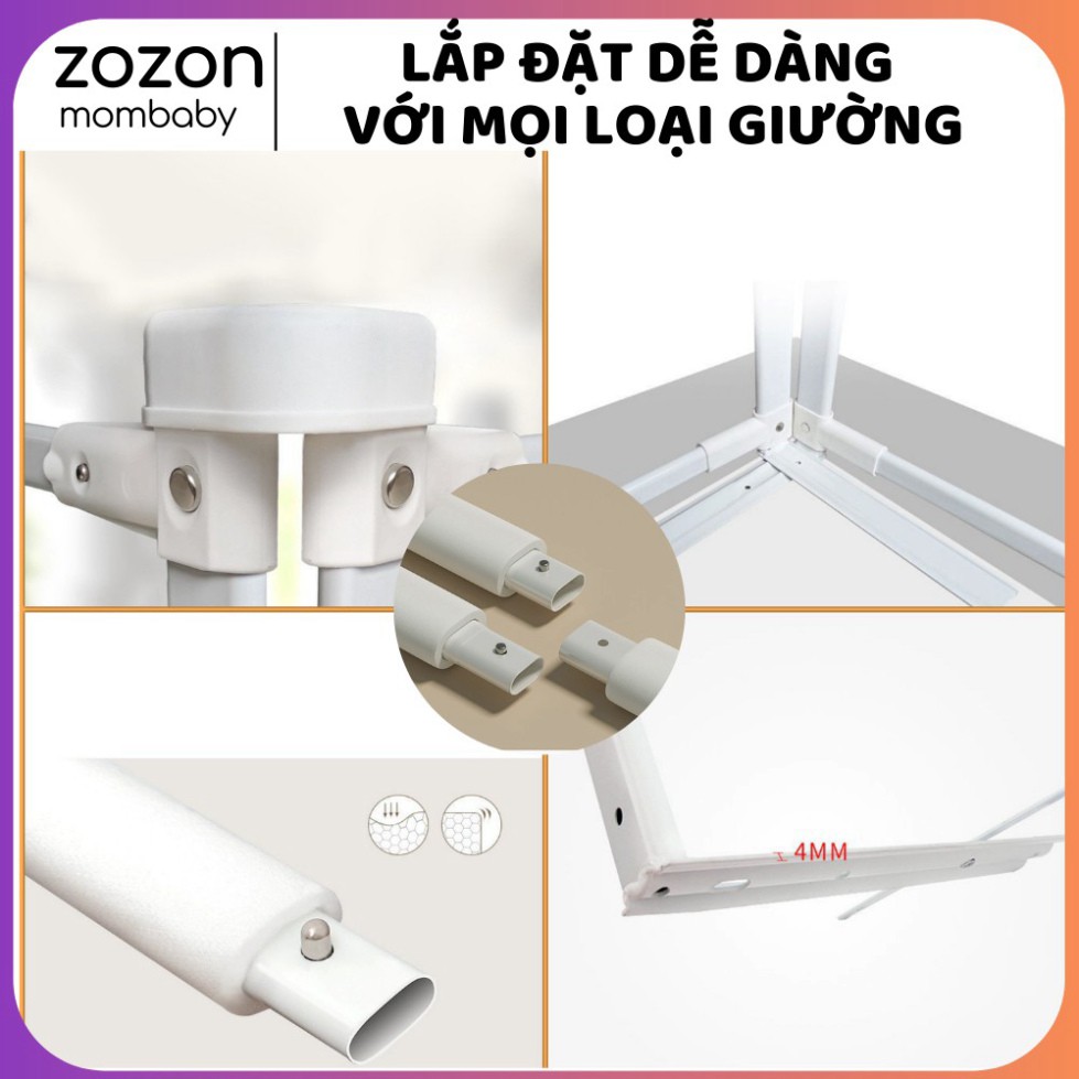 Thanh chắn giường cho bé chặn giường an toàn 1m6 1m8 2m 2m2 (giá 1 thanh) Zozon chính hãng "