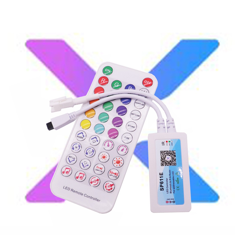 Bộ Điều Khiển Đèn led sp611e bluetooth app ir38 Phím Cho ws2811ws2812 dc5v-24v
