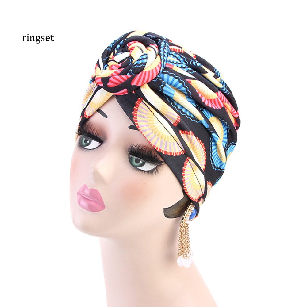 Khăn Turban Thắt Nút Co Giãn Phong Cách Hồi Giáo Cho Nữ