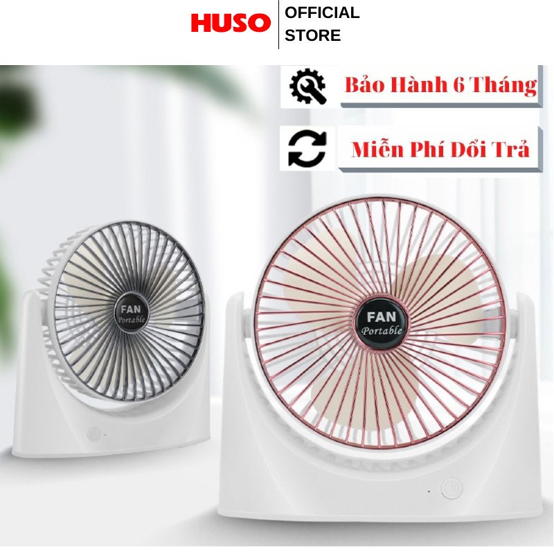 Quạt Tích Điện mini FANPORTABLE Sạc Tích điện - 3 Chế Độ Gió Mạnh Mẽ, Nhỏ gọn Tiện Lợi - Pin chạy 3-5h HUSO | WebRaoVat - webraovat.net.vn