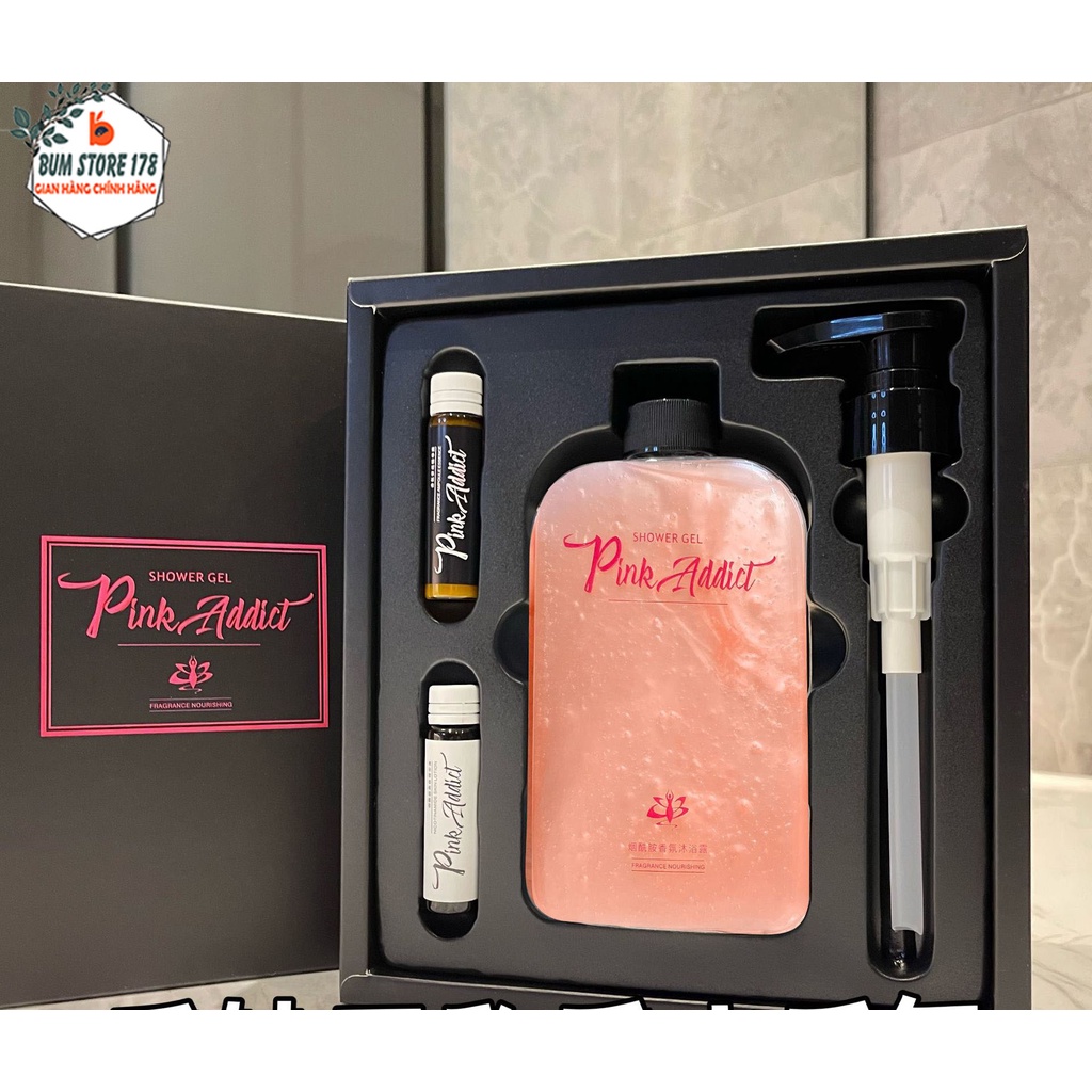 Sữa tắm nước hoa lưu hương lâu Pink Addict, Sữa tắm trắng da làm sáng dưỡng ẩm