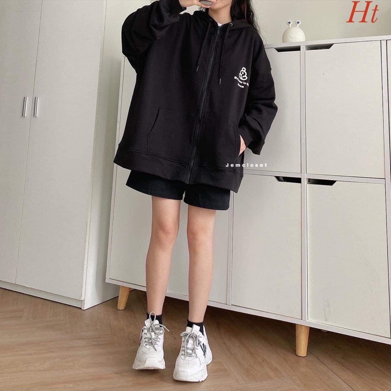 Áo khoác nỉ cotton khoá trái tim H2A868