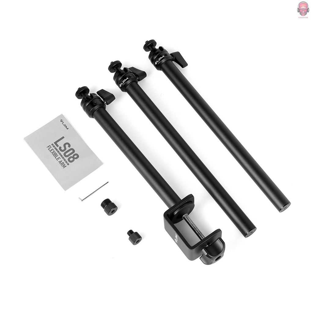 Giá đỡ ba chân VIJIM LS08 3 khớp nối linh hoạt bằng hợp kim nhôm với ốc vít C-Clam 3/ 8 Inch và đầu bi tải trọng 1kg