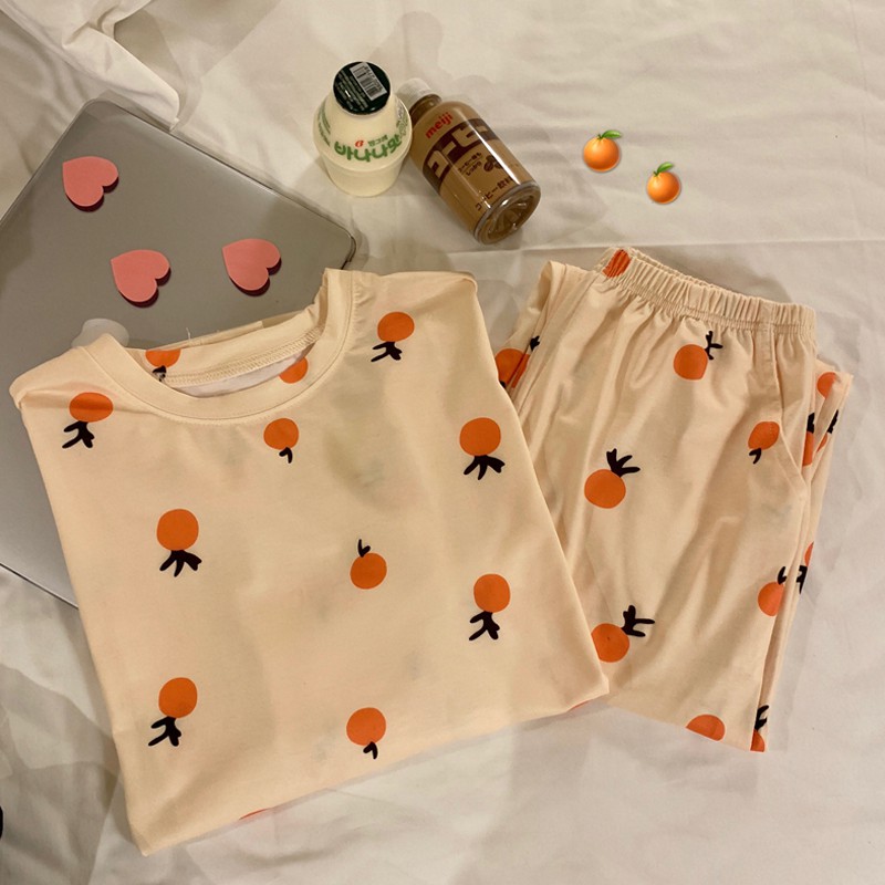 Set ulzzang đồ ngủ ORANGE DN008 (có ảnh thật) | BigBuy360 - bigbuy360.vn
