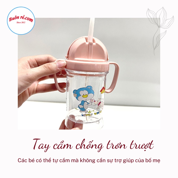 Bình tập uống nước cho bé hình mèo Việt Nhật (0010), Bình nước dễ thương có tay cầm chắc chắn -Buôn rẻ 01633