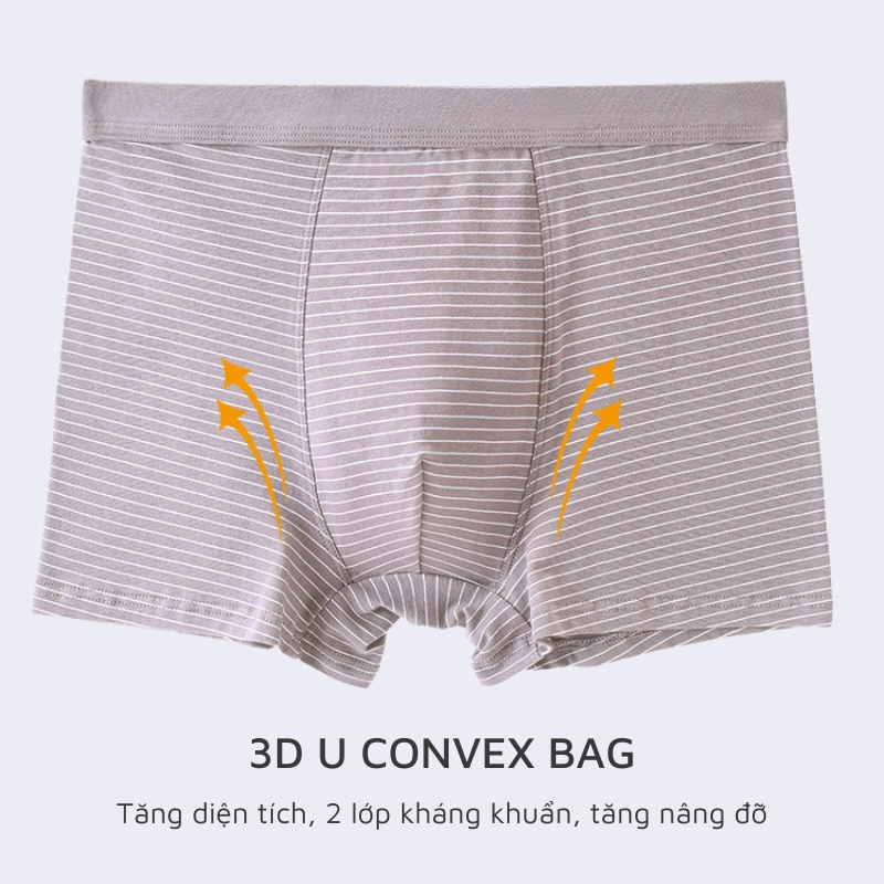 Quần lót nam big size, sịp đùi boxer ngoại cỡ vải thoáng khí kháng khuẩn đủ kích thước trên 80kg