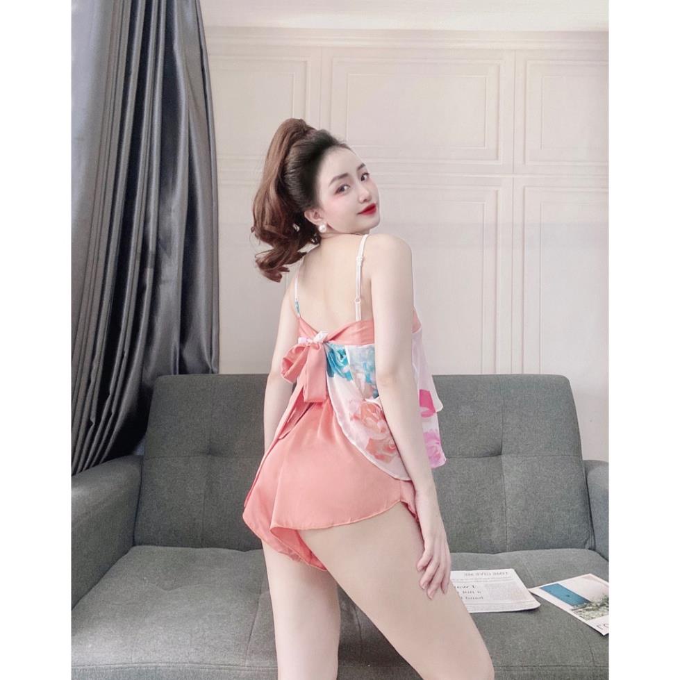 Đồ Bộ Nữ , Set Bộ 2 Dây Tầng Thân Sau Thắt Nơ Quần Cọc Chất Voan Phối Lụa Mềm Mịn, Thoáng Mát. | BigBuy360 - bigbuy360.vn