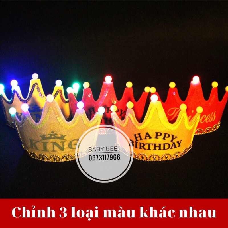 Vương Miện Đèn Đội Đầu HAPPY BIRTHDAY