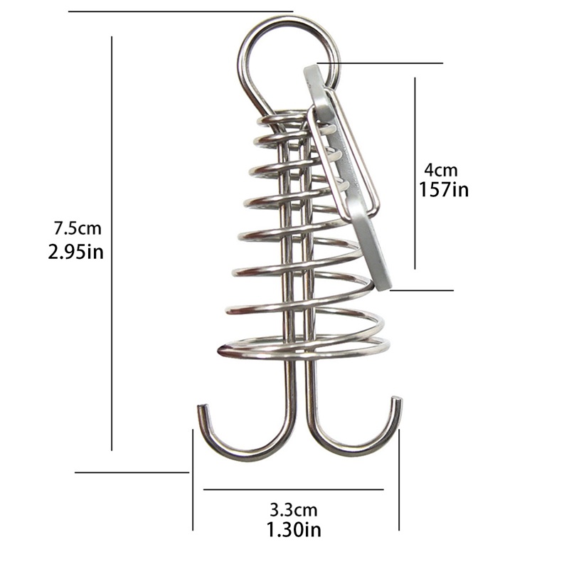 Set 10 Móc Lò Xo Hình Bạch Tuộc Dạng Xoắn Tiện Dụng Khi Đi Cắm Trại