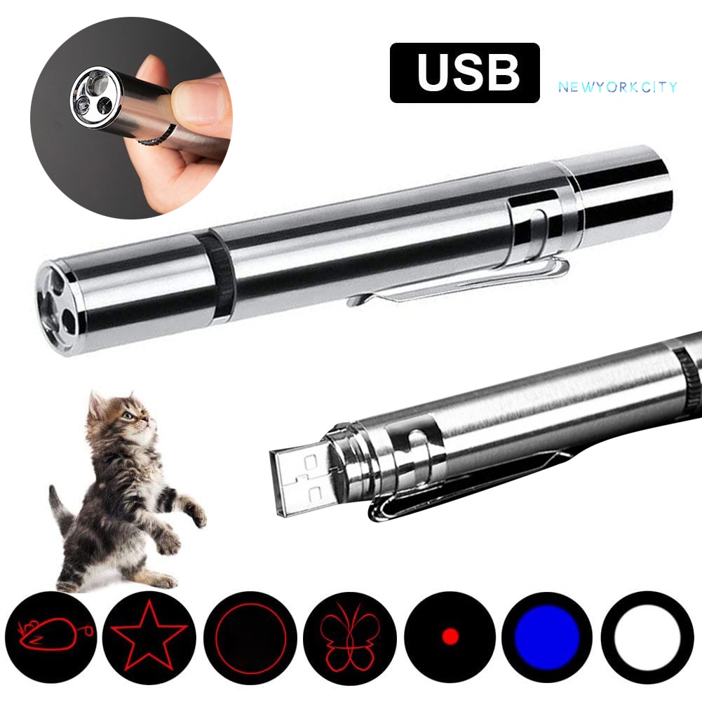 Đèn Pin Đồ Chơi 7 Trong 1 Sạc USB Cho Thú Cưng