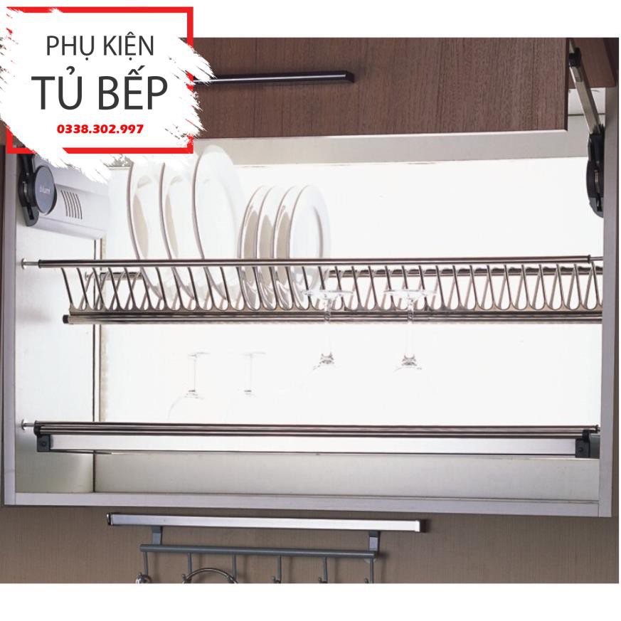 Giá úp bát đĩa cao cấp Inox 304 2 tầng - 3 tầng LẮP TỦ BẾP TRÊN CHÍNH HÃNG