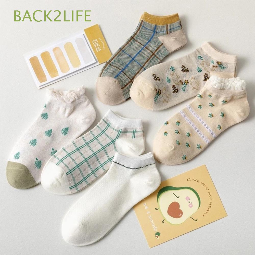 2 Đôi Vớ Cotton Mềm Mại In Họa Tiết Cổ Điển