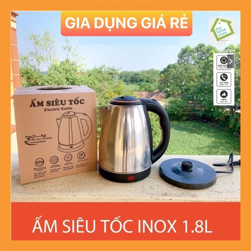 Ấm Siêu Tốc Inox Dung Tích 1,8L