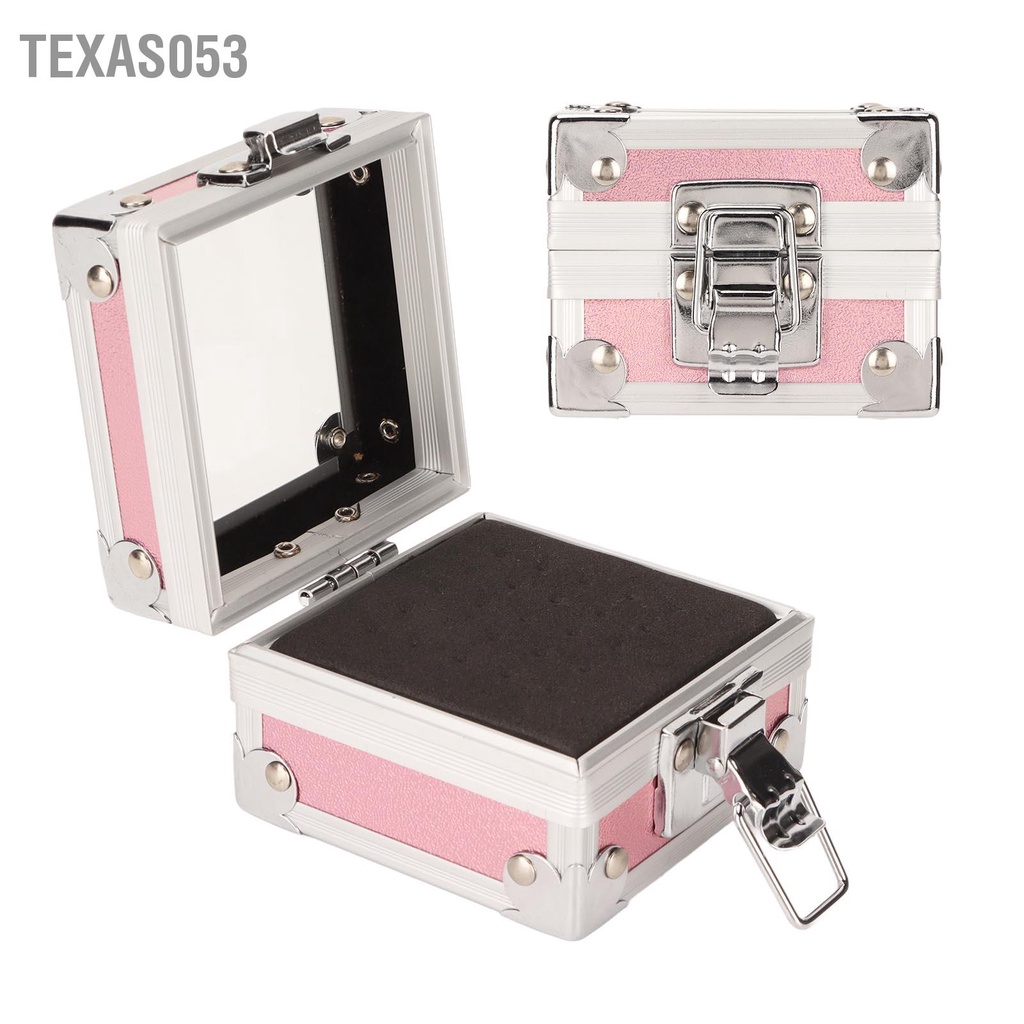 [Hàng Sẵn] Hộp Đựng Đầu Mài Móng Tay 25 Lỗ Bằng Nhôm Tiện Dụng Chống Bụi Dùng Trưng Bày【Texas053】