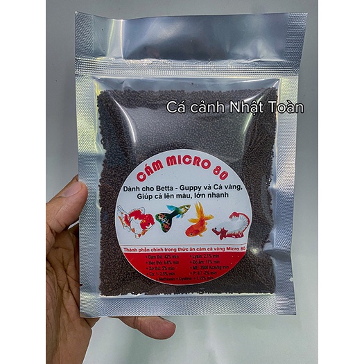 CÁM MICRO 80 HẠT NỔI THỨC ĂN CHO CÁ CẢNH TÚI NGUYÊN 1KG