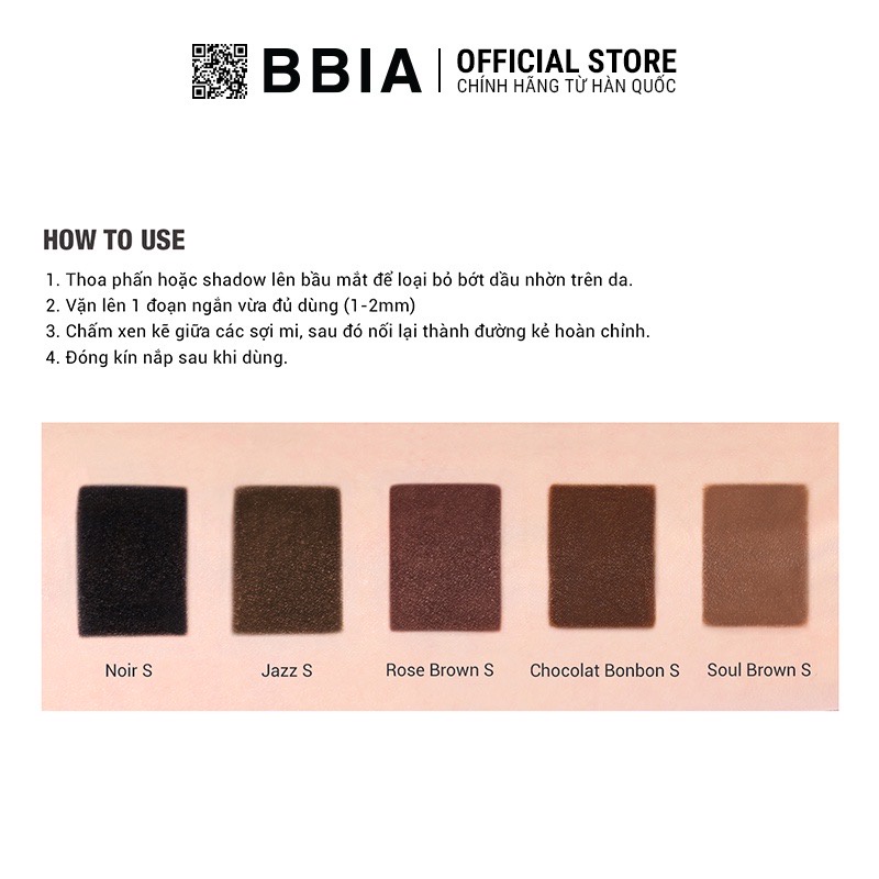 Kẻ mắt Bbia Last Pen Eyeliner 0.6g / Bbia Last Auto Gel Eyeliner Slim 0.1g