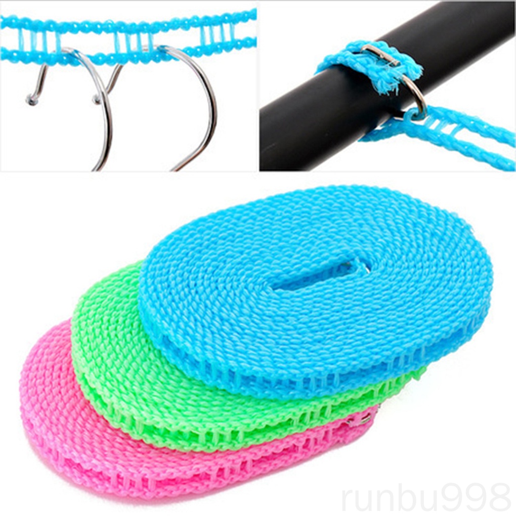 Màu Sắc Dây Phơi Quần Áo Bằng Nylon Dài 3 / 5m Chống Trượt Runbu998