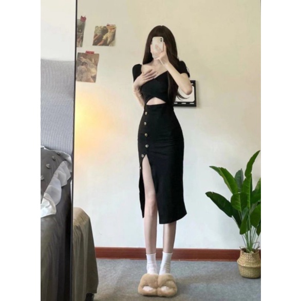 ĐẦM ĐẮP NGỰC PHỐI NÚT XINH XẮN