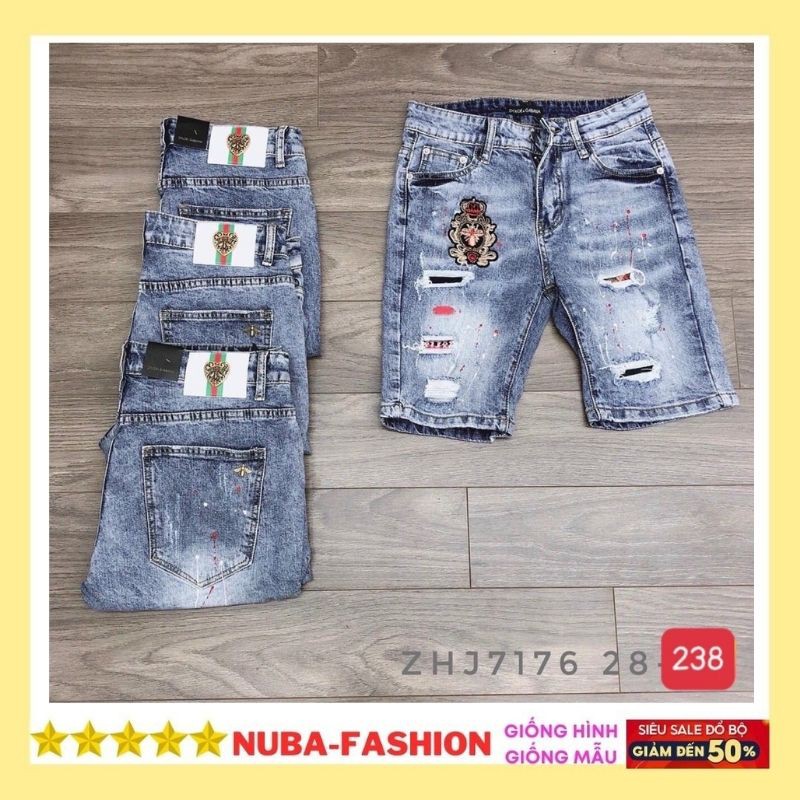 Quần short jean nam cao cấp,quần bò đẹp giá rẻ AT 238 | BigBuy360 - bigbuy360.vn