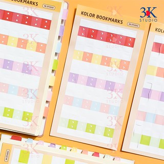 SET 200 STICKER KOLOR BOOKMARKS - 200 TEM DÁN ĐÁNH DẤU TRANG NHIỀU MÀU