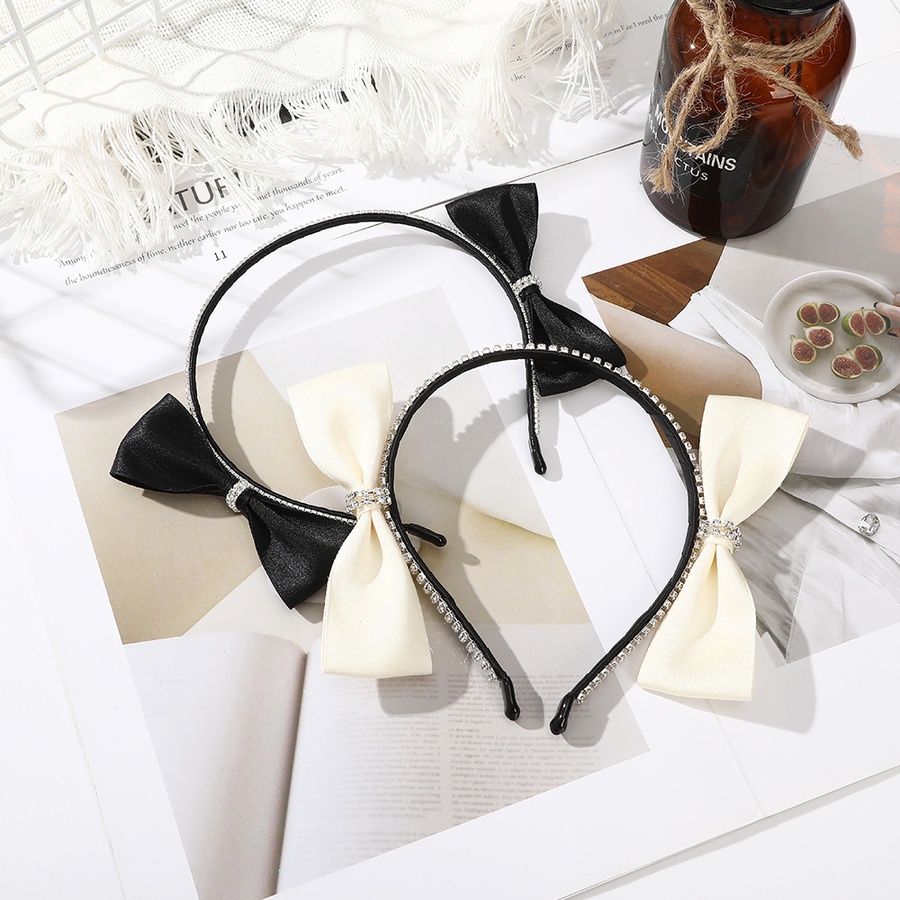 Băng đô cài tóc đính đá phong cách retro hàn quốc cho nữ