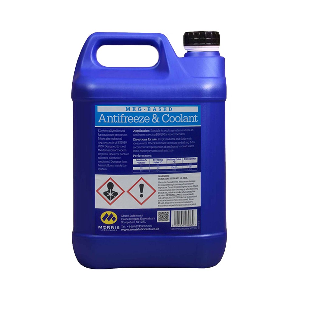 Nước làm mát ô tô màu xanh MEG Antifreeze and Coolant can 5 lít