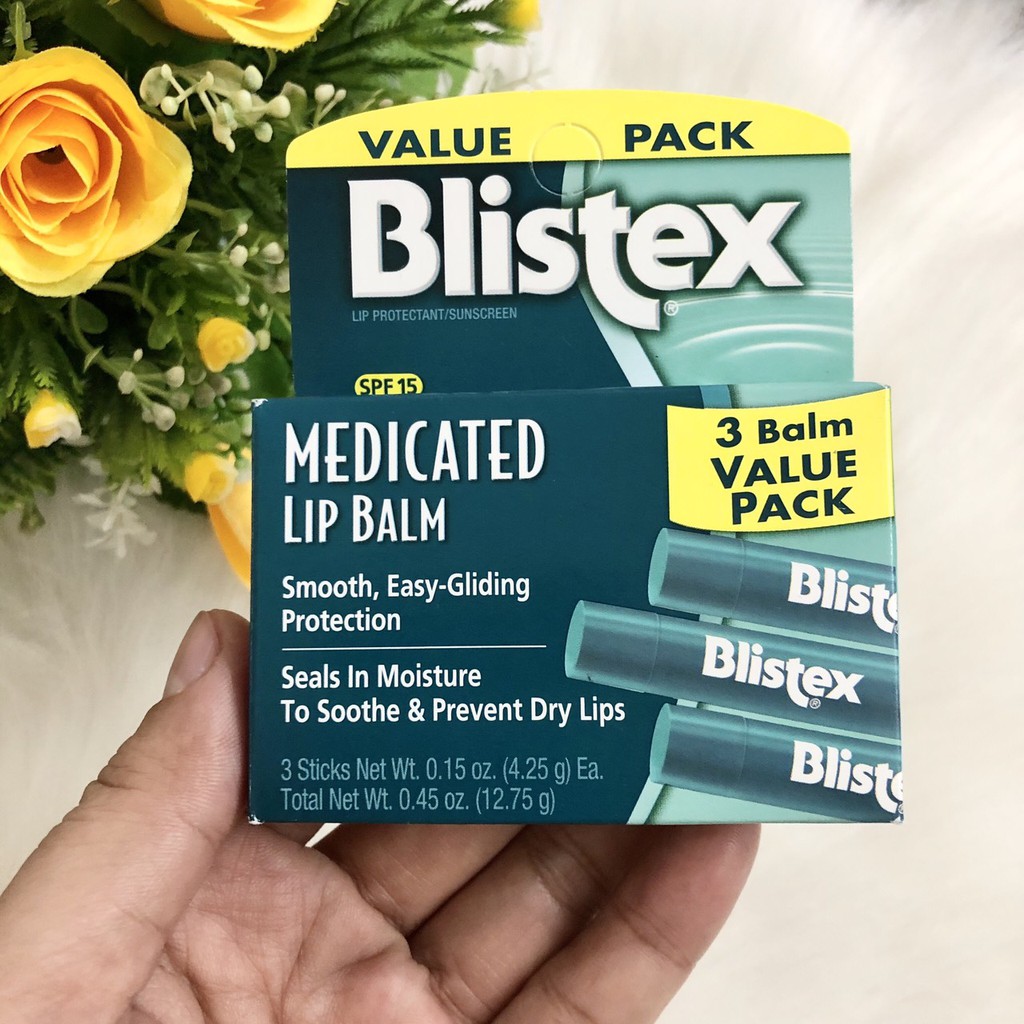 ❤️ [Date 9/2022] Tách lẻ 1 Son dưỡng môi chống nắng Blistex Medicated SPF 15 Lip Balm Mỹ, vị the mát | BigBuy360 - bigbuy360.vn