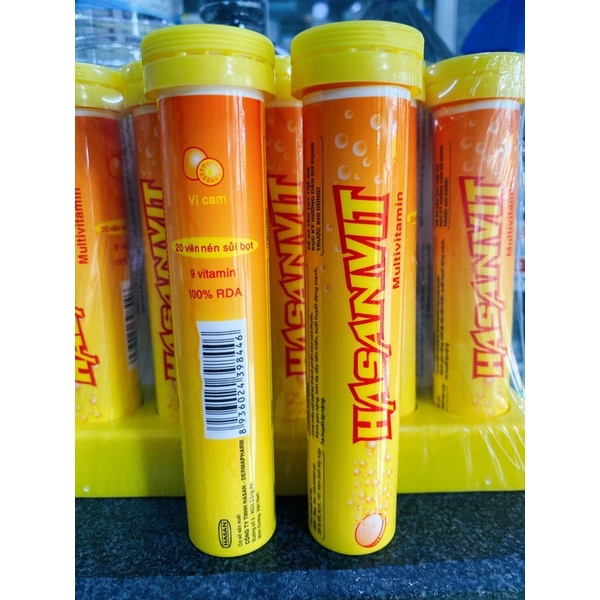 Viên sủi c tăng cường sức đề kháng, bổ sung các vitamin cần thiết Hasanvit type 20 viên
