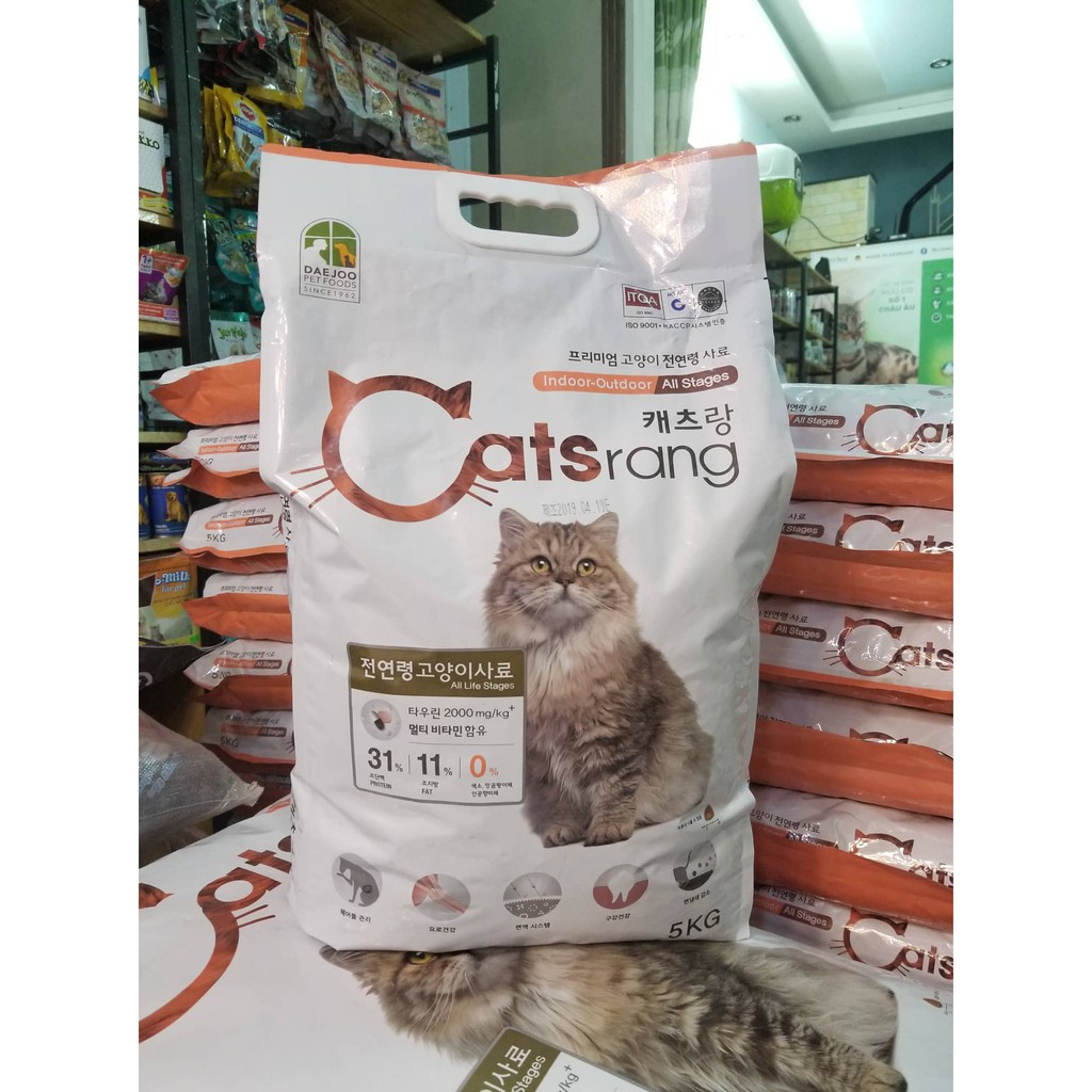 Gói lẻ Thức ăn cho mèo trưởng thành hạt khô Catsrang 1kg Hàn Quốc
