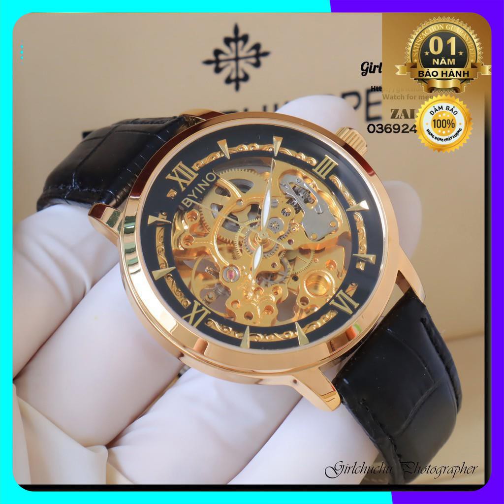 Đồng hồ cơ nam Byino chính hãng cơ lộ máy chạy tự động vĩnh viễn, máy là từ thép không gỉ cực bền bỉ [ Đồng Hồ Cơ ] | BigBuy360 - bigbuy360.vn