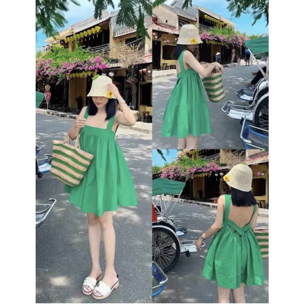 (MUA 1 TẶNG 1) đầm babydoll đan tặng kèm quần Đ15