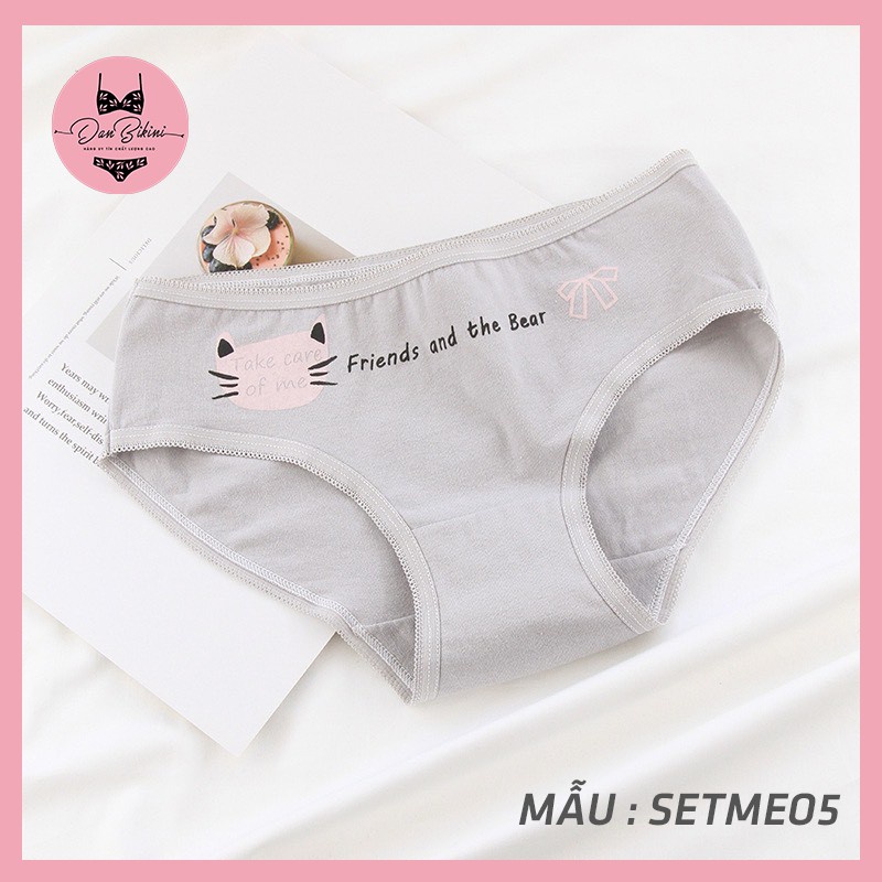 Quần Lót Nữ Cotton 100% kháng khuẩn mềm mại hình Chibi siêu dễ thương mã 026