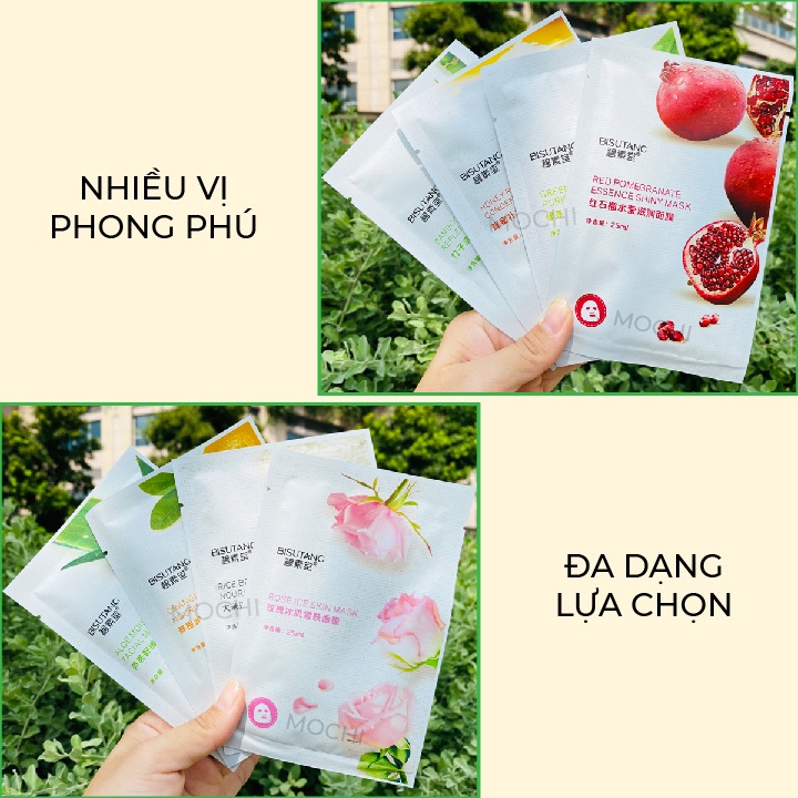 Mặt Nạ Trái Cây 8 Vị Rainbow Dưỡng Trắng Da l Cấp Ẩm l Giảm Mụn Dầu Mask Giấy Đắp Mặt Bisutang Nội Địa Trung MOCHI SHOP