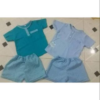 Combo 3 bộ trụ áo tole màu phối quần sọc kate