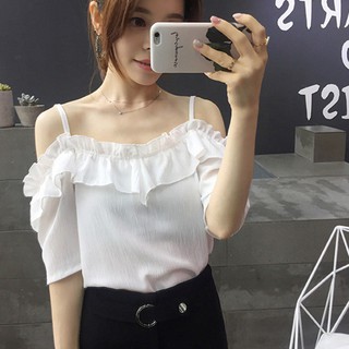 Áo voan kiểu trễ vai
