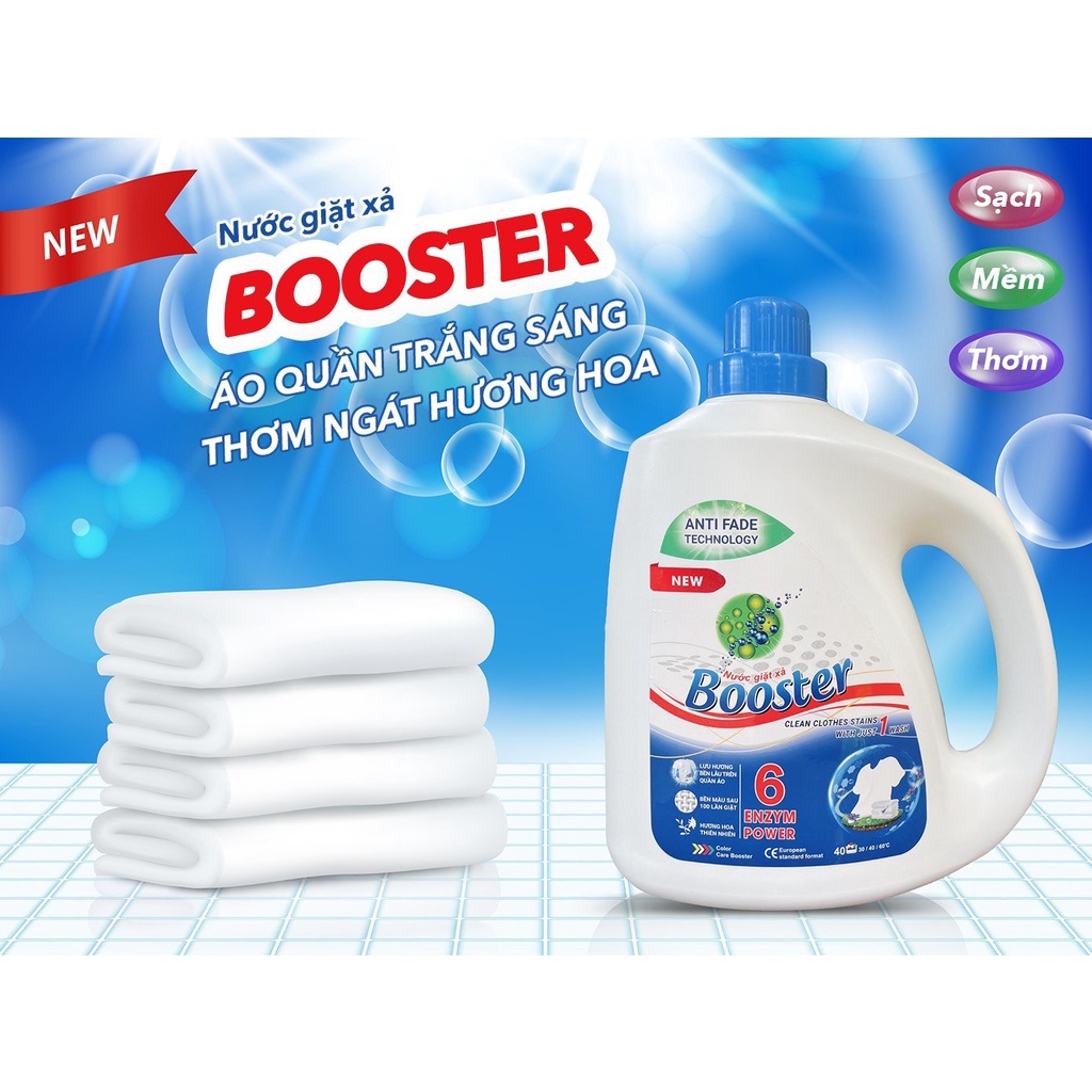 Nước giặt xả Booster Hương Hoa Thiên Nhiên 3,7L  Hàng Xuất Khẩu Nhật Bản, Châu Âu   SP200376
