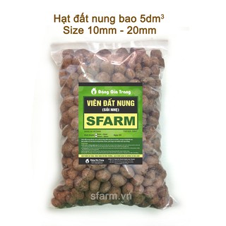 viên đất nung ( sỏi nhẹ) size 10mm- 20mm túi 5dm3