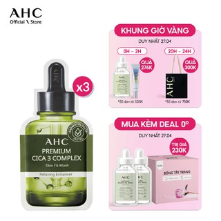 Mặt Nạ Thư Giãn Và Phục Hồi Da AHC Premium CICA 3 Complex Mask (27ml x 3 Miếng)