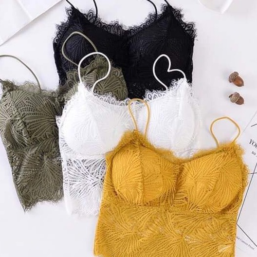 áo bra ren hoa 2 dây dáng dài đẹp  big size sexy KIMCHIBIKINI lót nữ không gọng nâng ngực hở lưng bản to AL003 | BigBuy360 - bigbuy360.vn