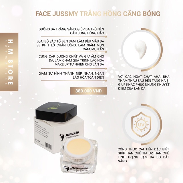 kem face trắng hồng HM store