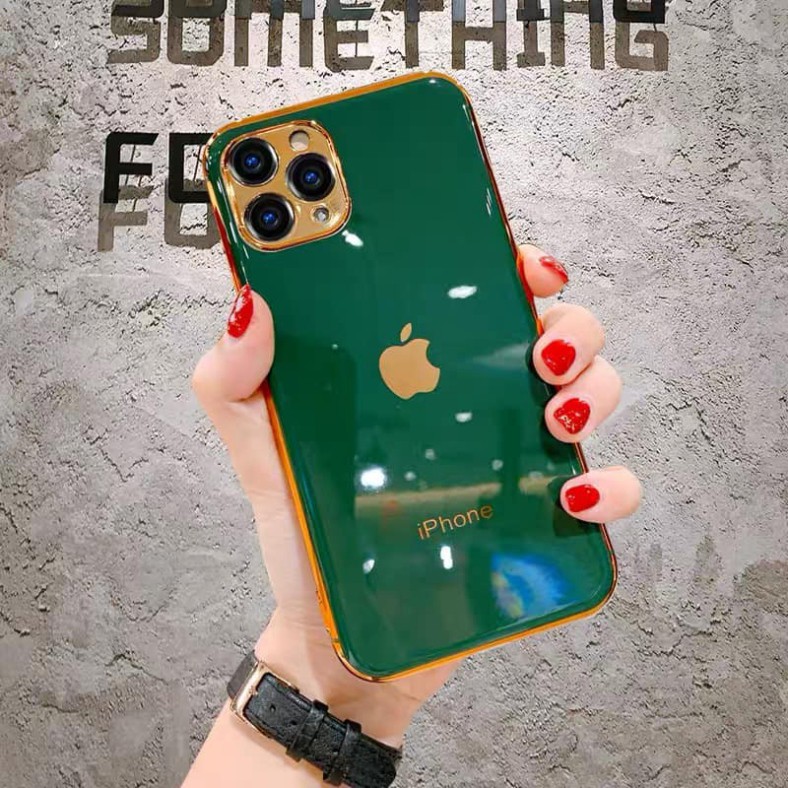 Op.sg - Ốp lưng iphone viền mạ vàng 24k logo táo độc lạ dẻo bóng ip 6,6s/6-6s-plus/7,8/7,8 plus/X-Xs/XSmax/11/11-pro max