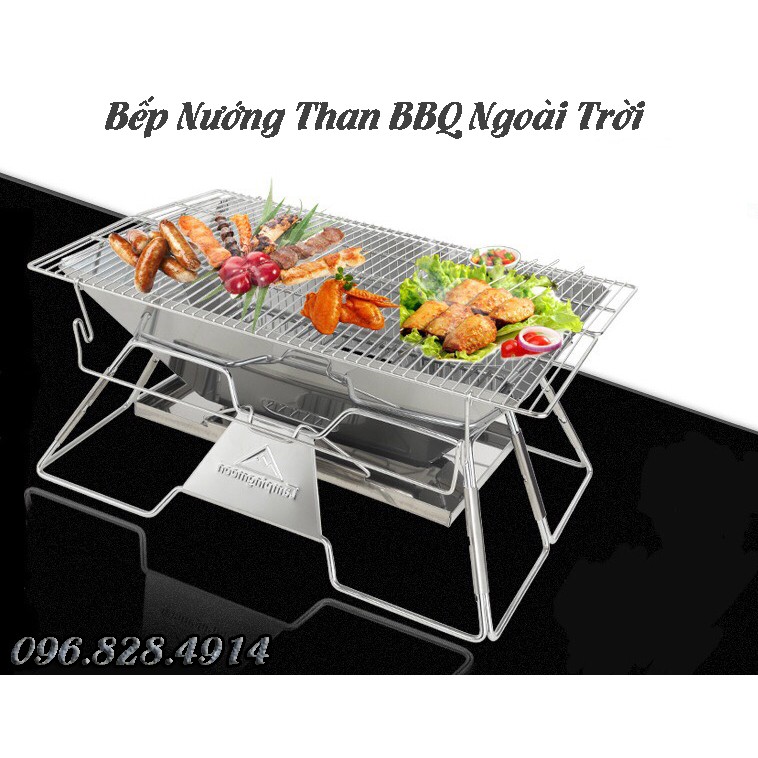 Bếp Nướng Than Hoa BBQ Ngoài Trời - Bếp Lẩu Nướng Mang Theo Du Lịch Cắm Trại Dã Ngoại Dành Cho 2-8 Người