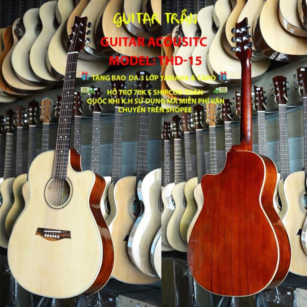 [Trợ Ship 70k] | ĐÀN GUITAR ACOUSTIC | MODEL THD-15 | HÃNG GUITAR TRẦN NỔI TIẾNG