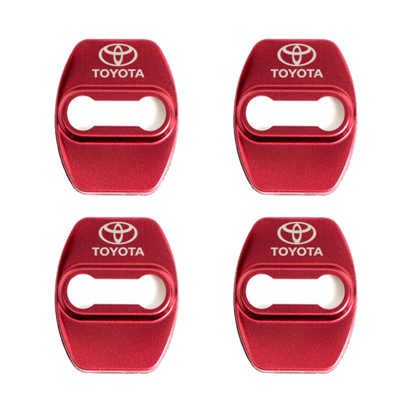 4 Nắp đậy chốt cửa xe hơi không gỉ cho Toyota Vios Corolla Rush Yaris Wigo Camry Fortuner