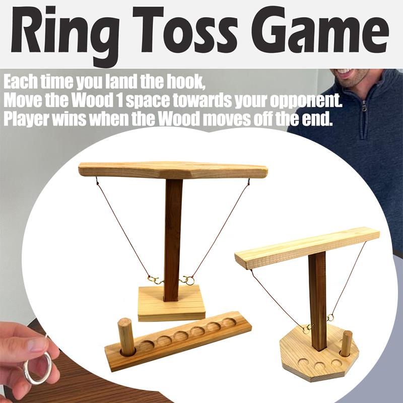 Drinking Game Toy Wooden Ring Toss Game Toss Hook Board Game