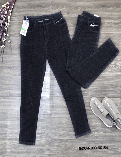 Bigsize Quần jean muối tiêu GD02-100 túi kéo