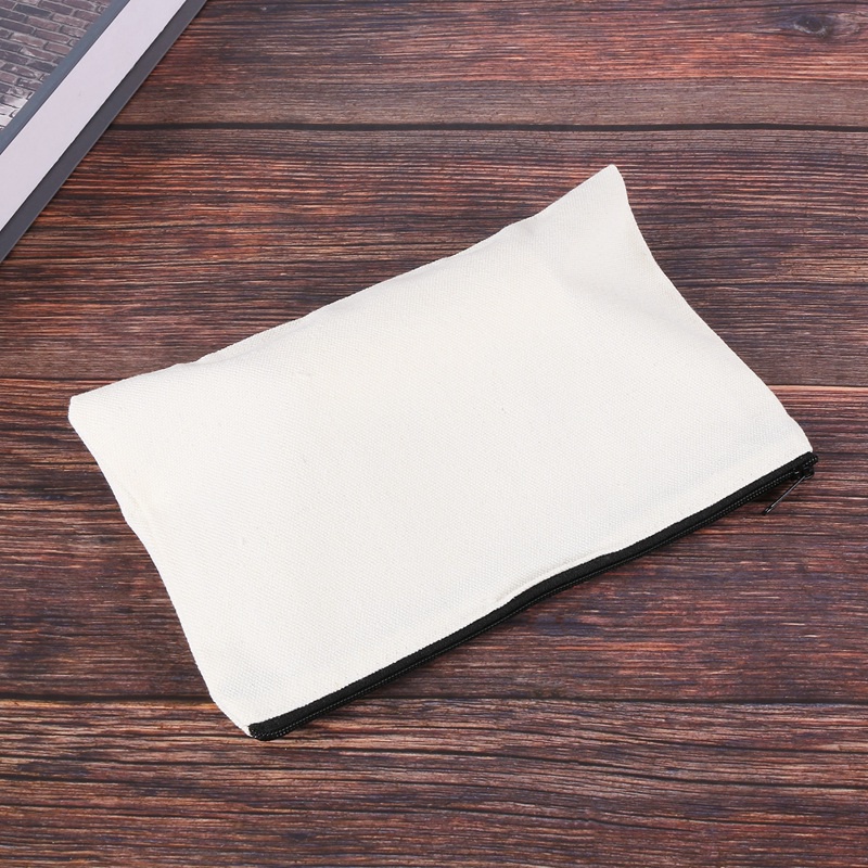 Túi Đựng Bút / Đồ Trang Điểm Bằng Vải Canvas Có Dây Kéo Có Thể Tái Sử Dụng DIY