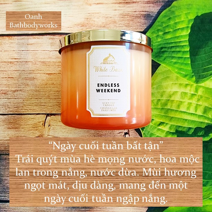 [Đủ mùi] Nến thơm 3 bấc Bath &amp; Body Works (Auth)