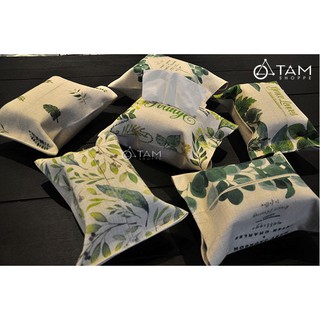 Túi đựng khăn giấy bằng vải Canvas họa tiết nhiệt đới