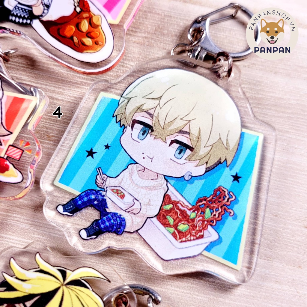 Móc Khoá Anime Mica Acrylic Tokyo Revengers Ăn Vặt - 7 nhân vật (6m)